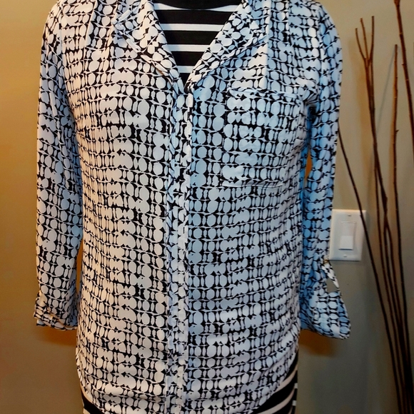 Marks and Spencer Collection B&W Blouse - Picture 1 of 8